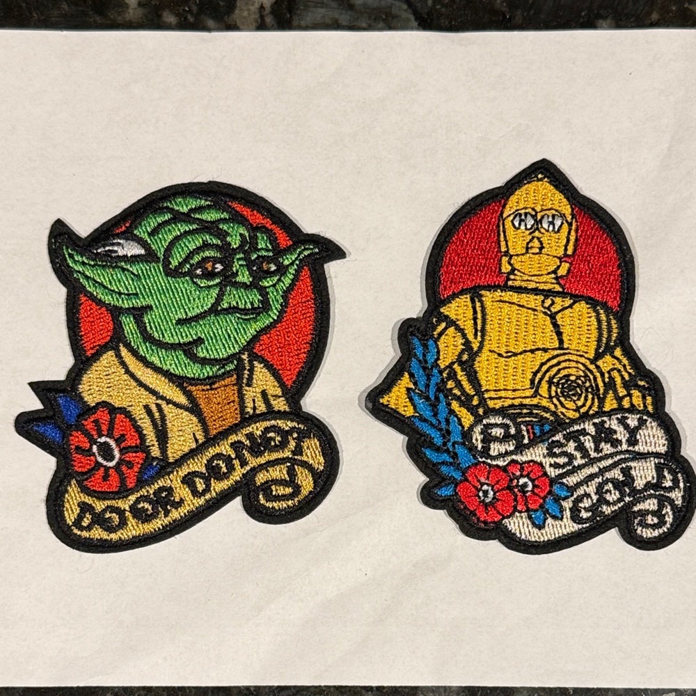 NEW: Star Wars Yoda and C-3PO Embroidered Patches